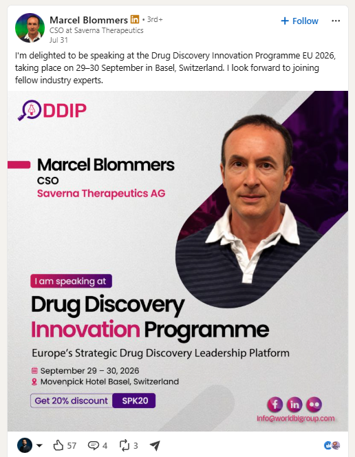 Marcel Blommers, Saverna Therapeutics